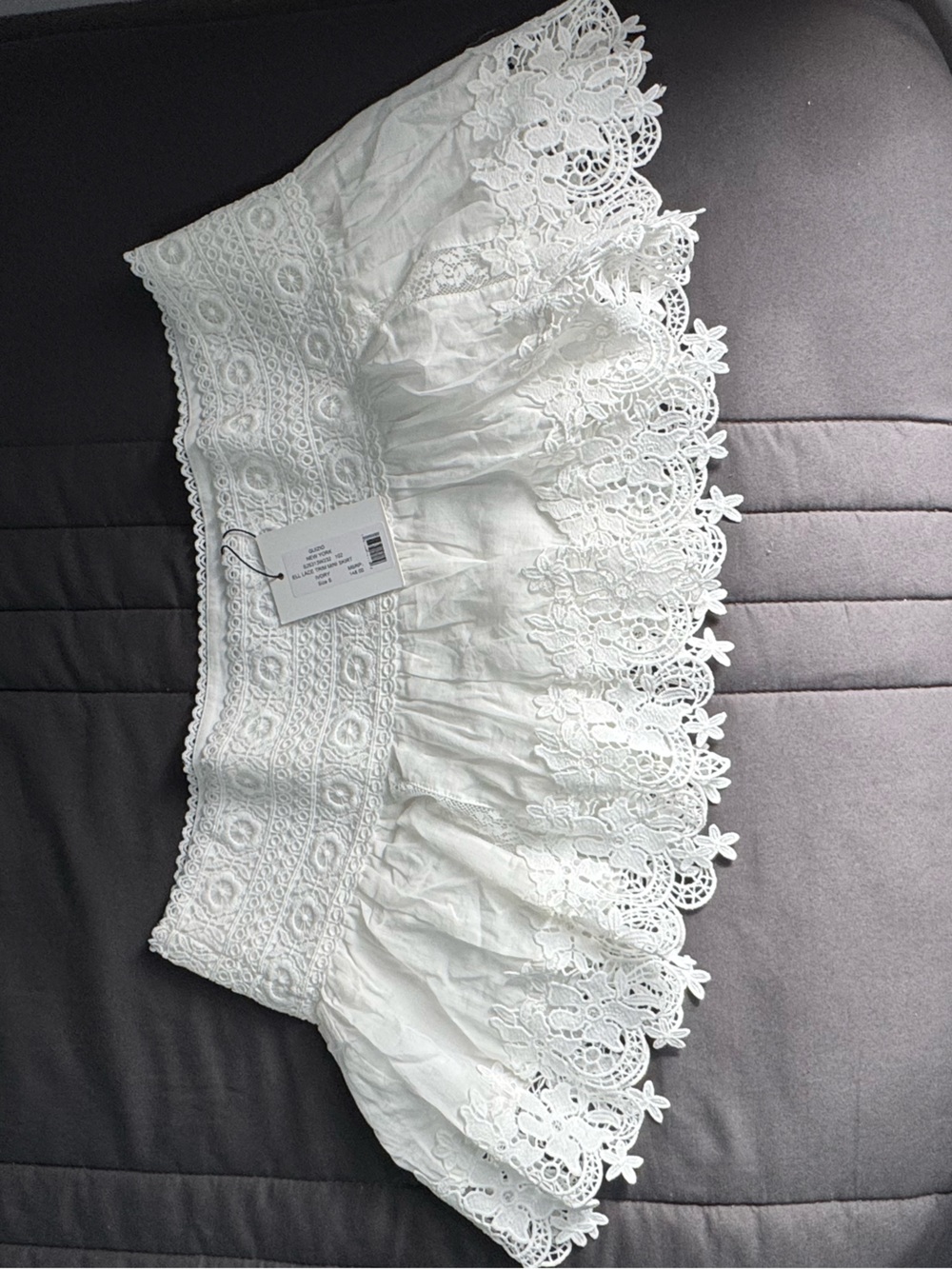 Ell Lace Trim Mini Skirt
